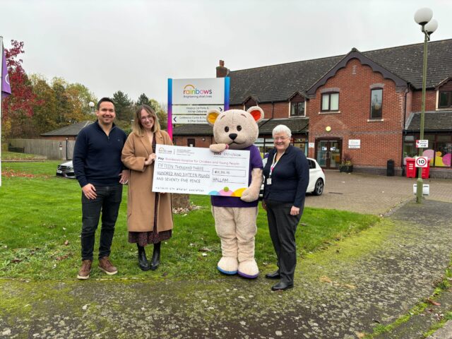 Rainbows Hospice cheque handover